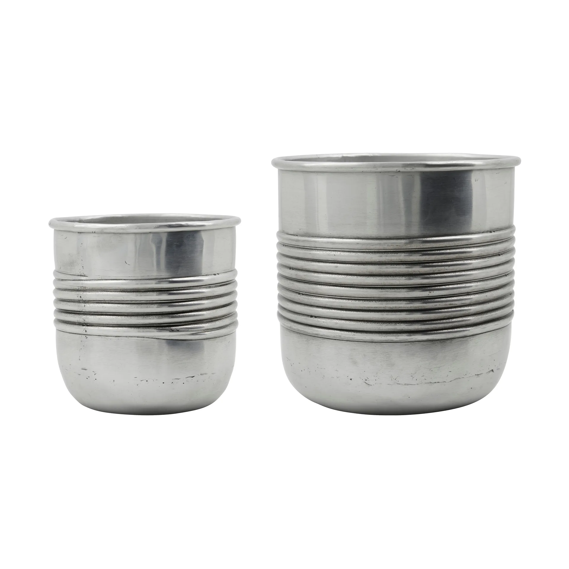 Donica Groove, aluminium, 2 części, Wykończenie - antyczne srebro House Doctor
