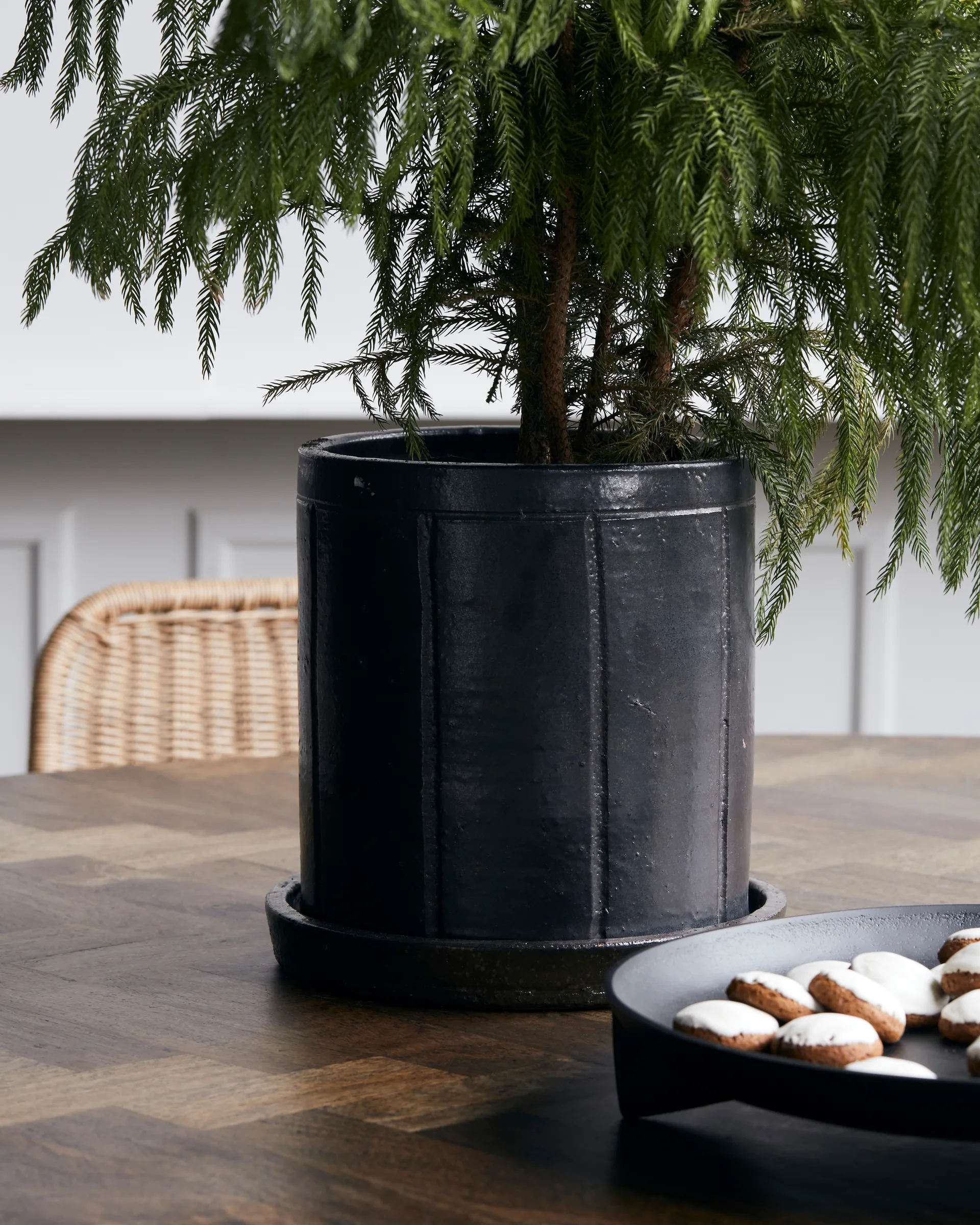 Donica Julian ze spodkiem Ø22 cm, Brązowy House Doctor