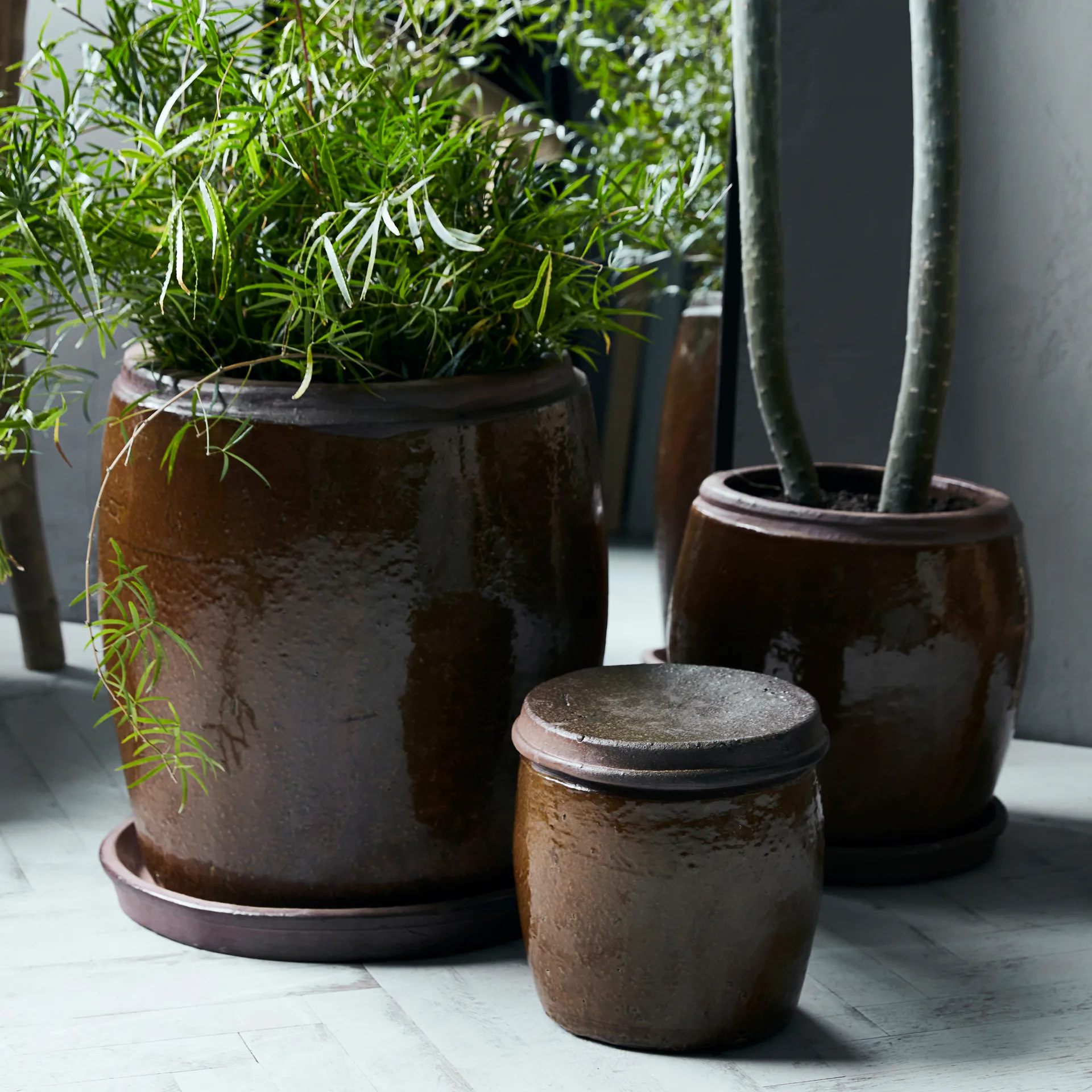 Donica Khap Ø39 cm, Brązowy House Doctor