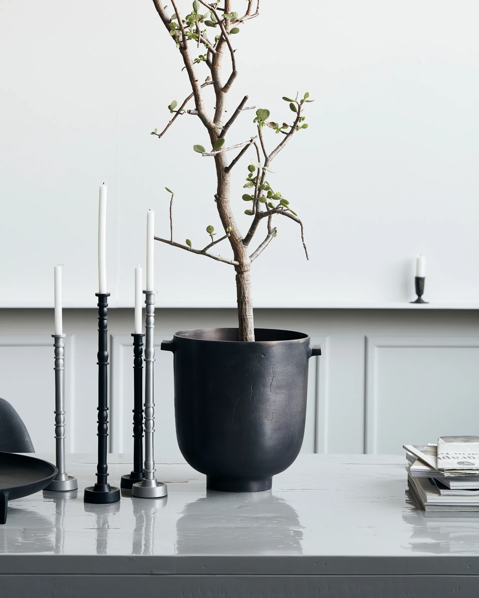 Doniczka Foem Ø25 cm, Browned brass House Doctor