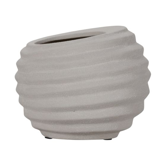 House Doctor Doniczka Happ Ø23 cm Złamana biel | Skandynawski Design | Doniczki | Szary