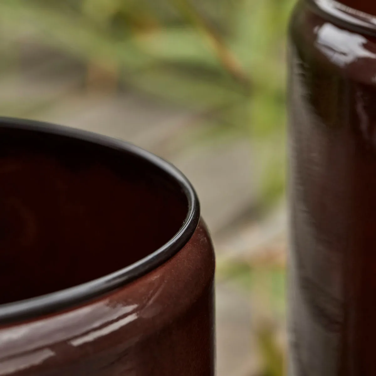 Doniczka Pile 2 szt., Brązowa House Doctor