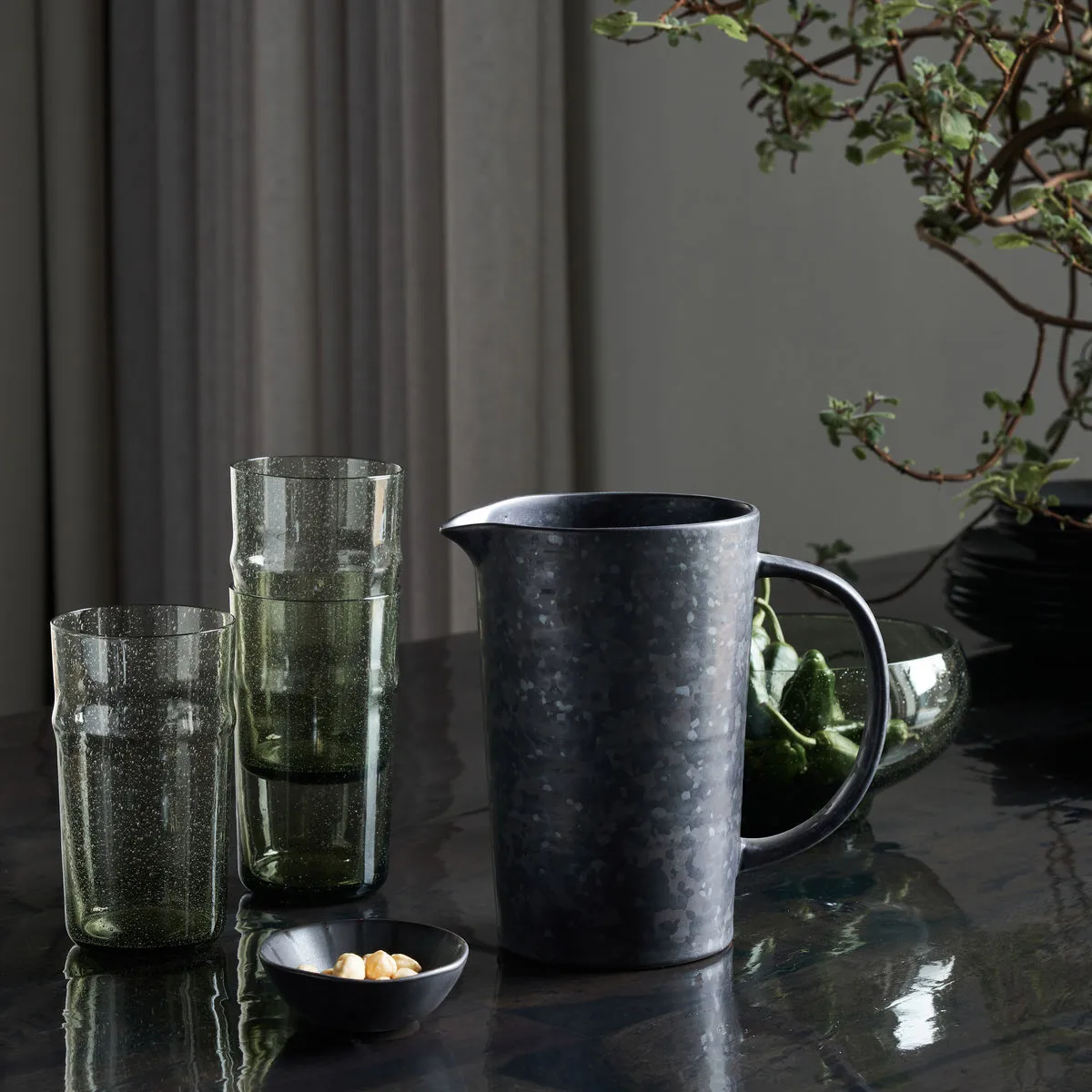 Dzbanek Pion 1,5 l, Czarny-brązowy House Doctor