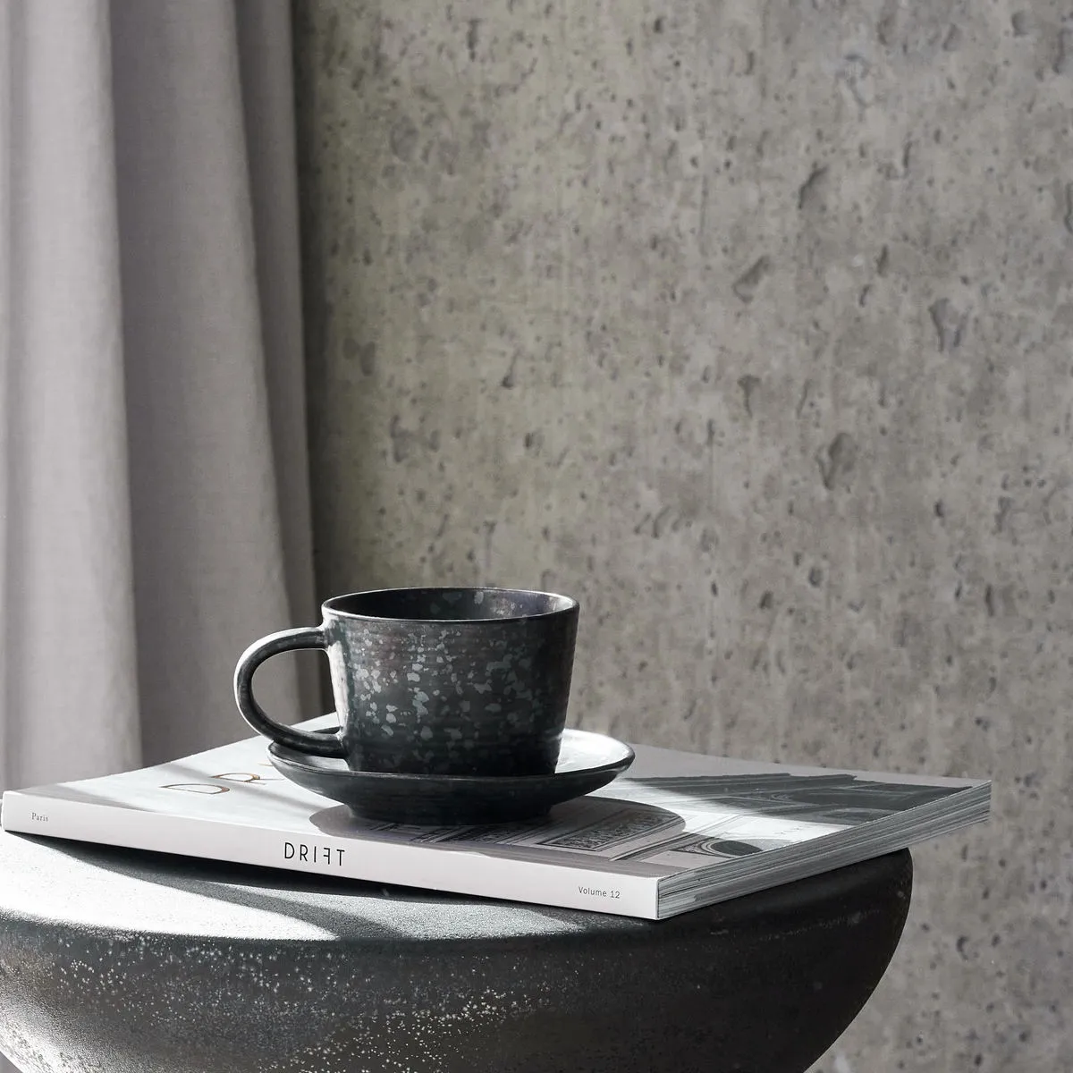 Filiżanka ze spodkiem Pion 23 cl, Czarny-brązowy House Doctor