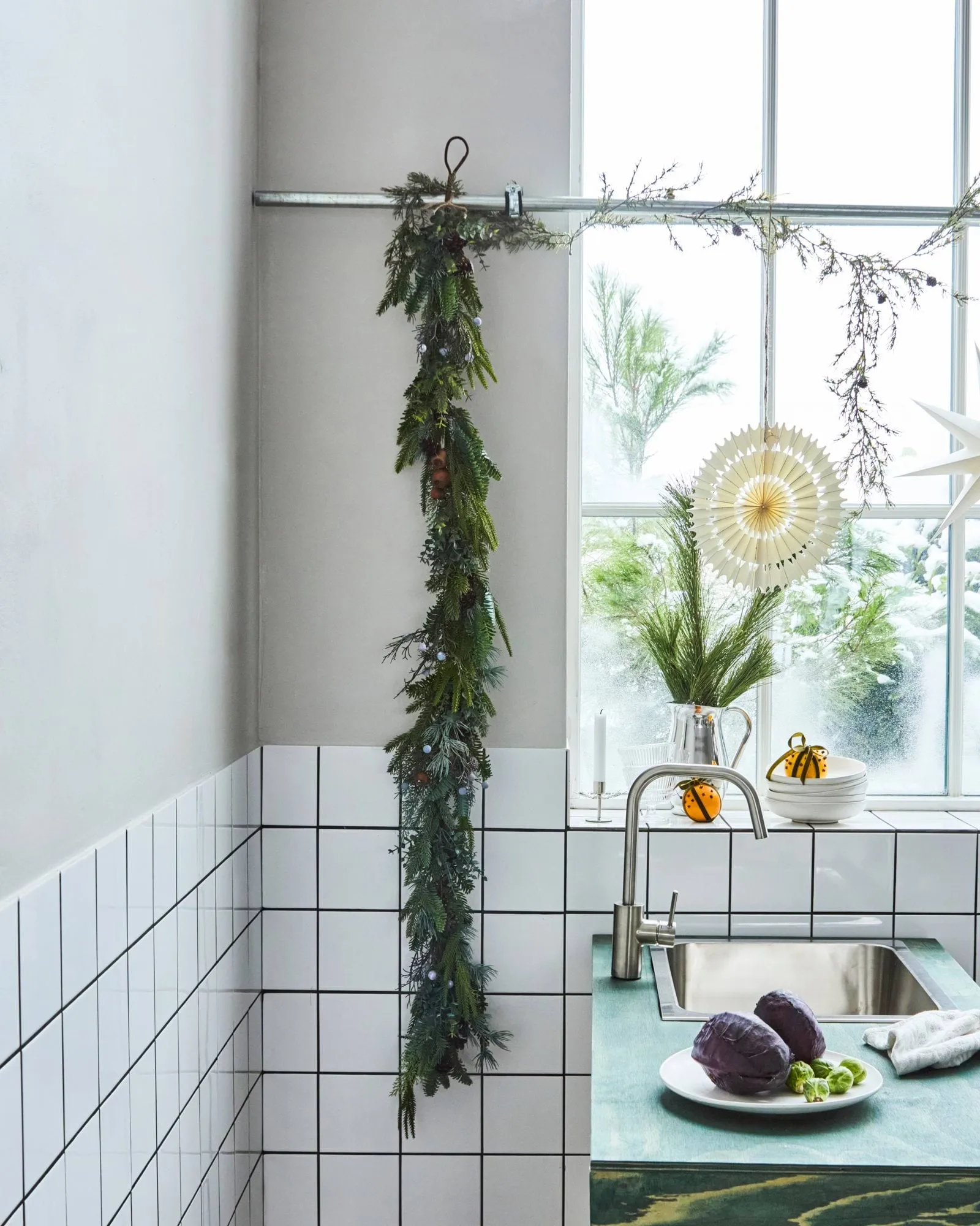 Girlanda Deco, Zielona, 183 cm House Doctor