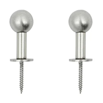 Haczyk Ball, 2 szt. - Wykończenie srebrne, Ø4x2 cm - House Doctor