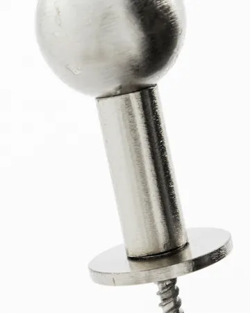 Haczyk Ball, 2 szt. - Wykończenie srebrne, Ø4x2 cm - House Doctor