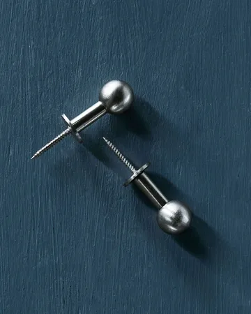Haczyk Ball, 2 szt. - Wykończenie srebrne, Ø4x2 cm - House Doctor