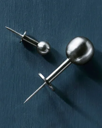 Haczyk Ball, 2 szt. - Wykończenie srebrne, Ø4x2 cm - House Doctor