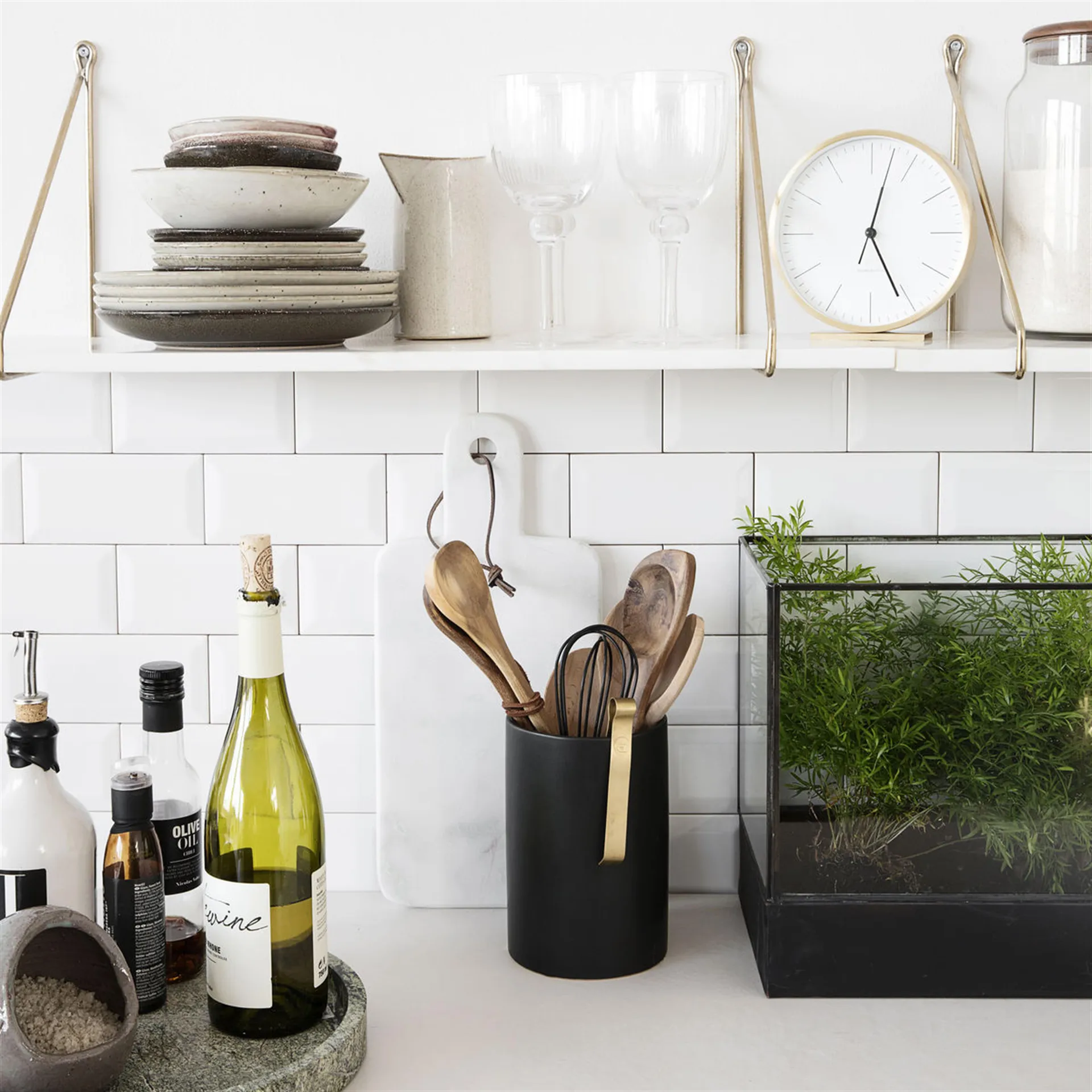 Hannah zegar stołowy 15 cm, złoto House Doctor