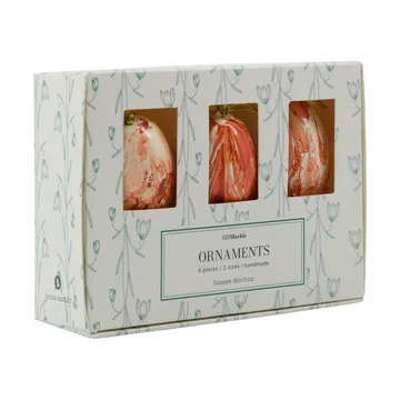 Jajka wielkanocne Marble 6 części - Burned red - House Doctor