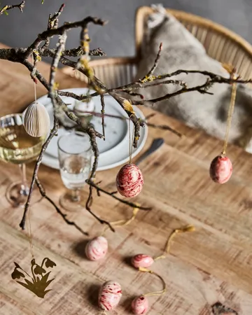 Jajka wielkanocne Marble 6 części - Burned red - House Doctor