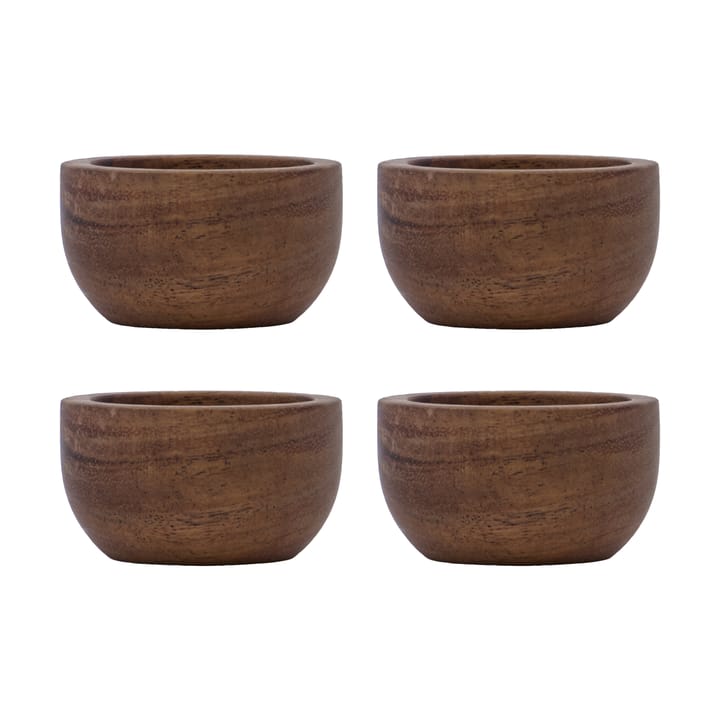 Kieliszki do jajek Wood 4 szt. - Natur - House Doctor