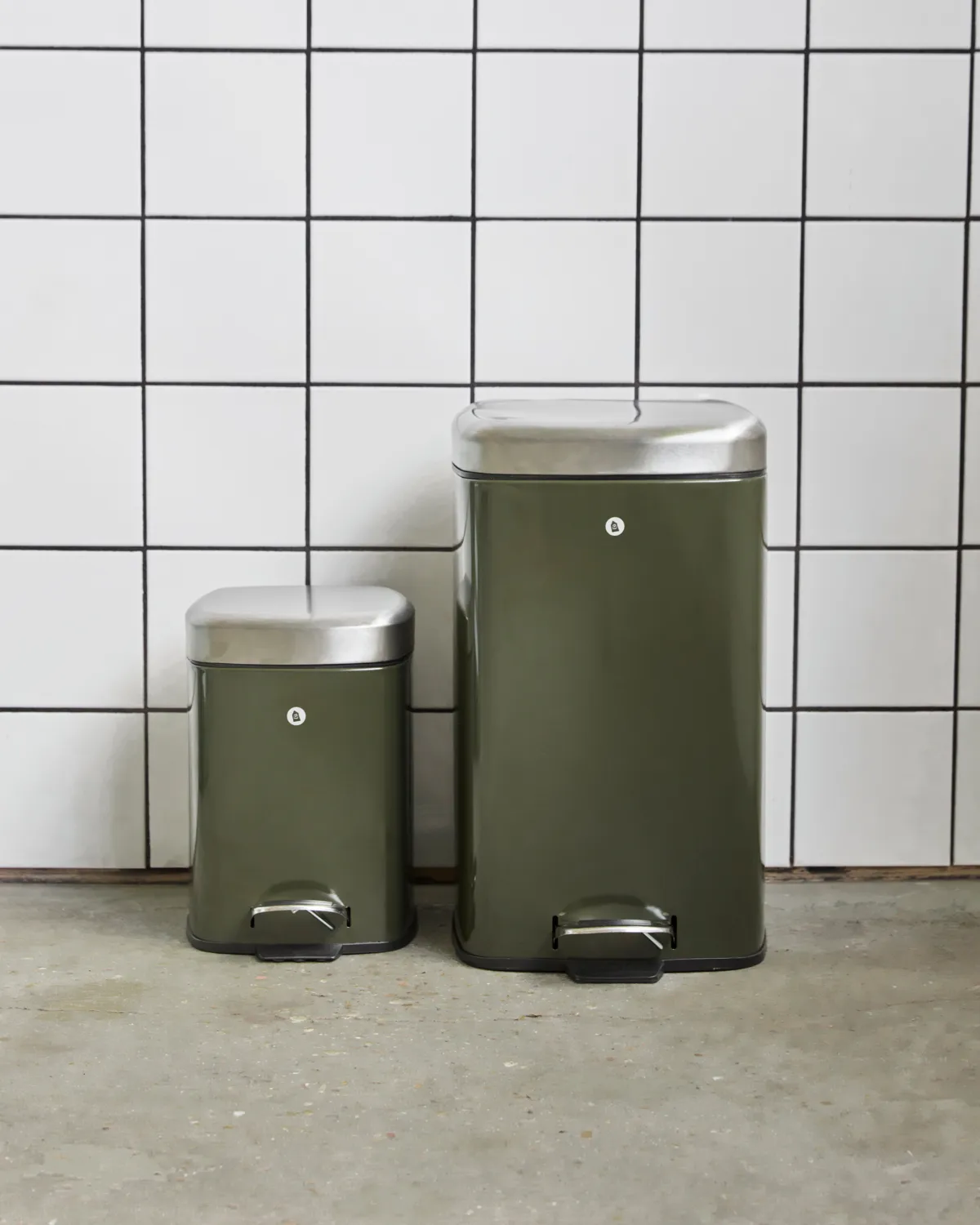 Kosz na śmieci Sort, Deep green, 20,5x27,5x29,5 cm House Doctor