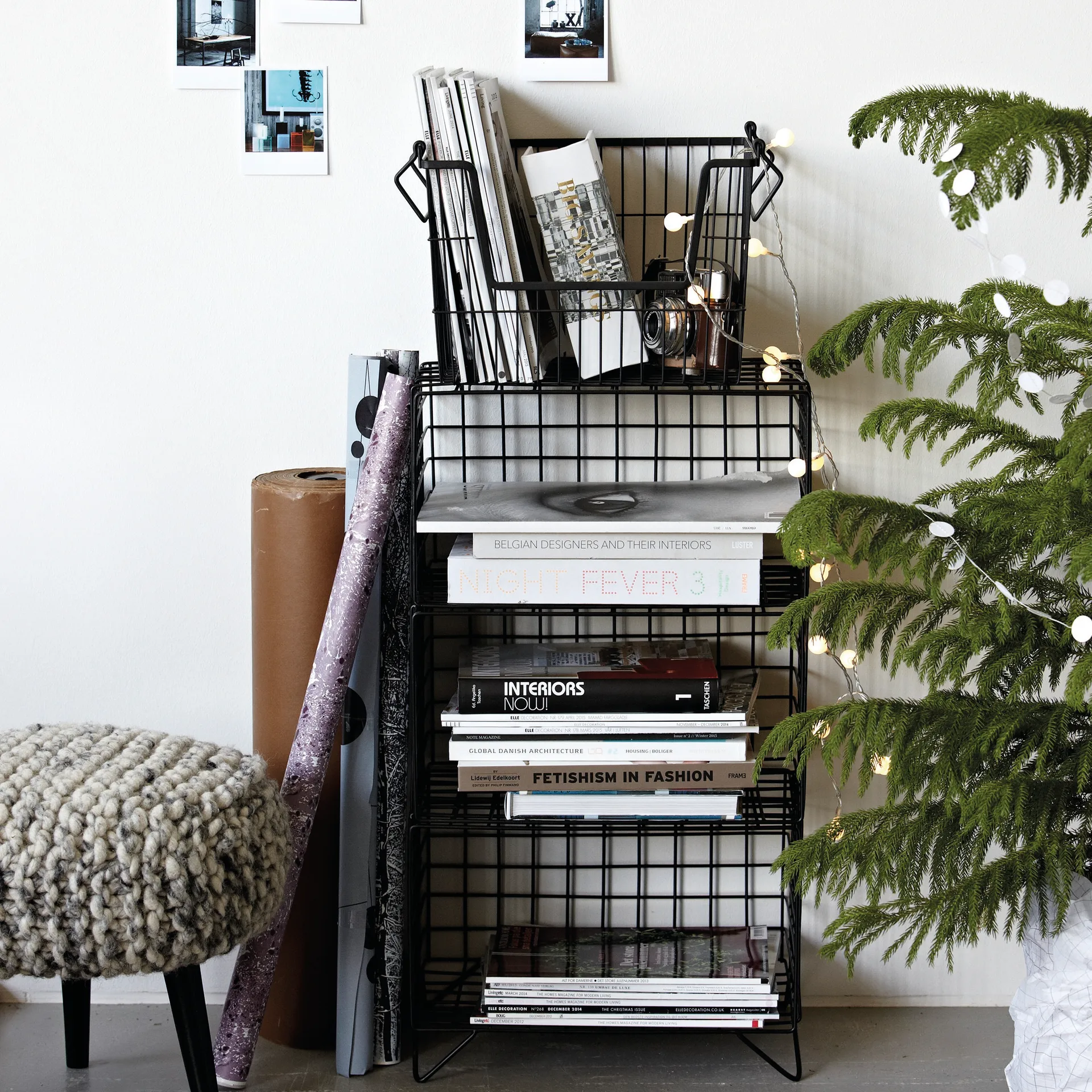 Kosz TAW duży, matowy czarny House Doctor