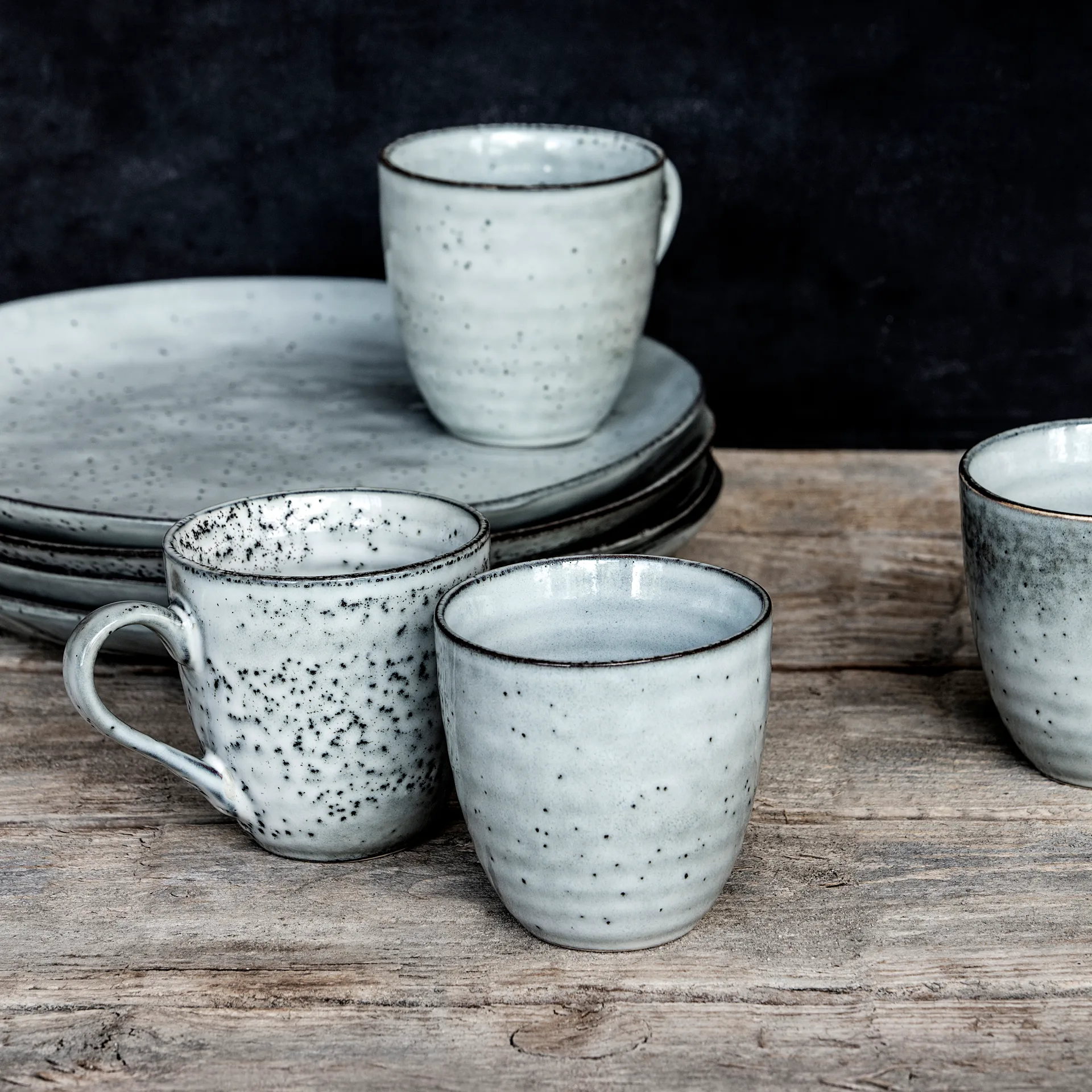 Kubek Rustic 300 ml, Szaro-niebieski House Doctor