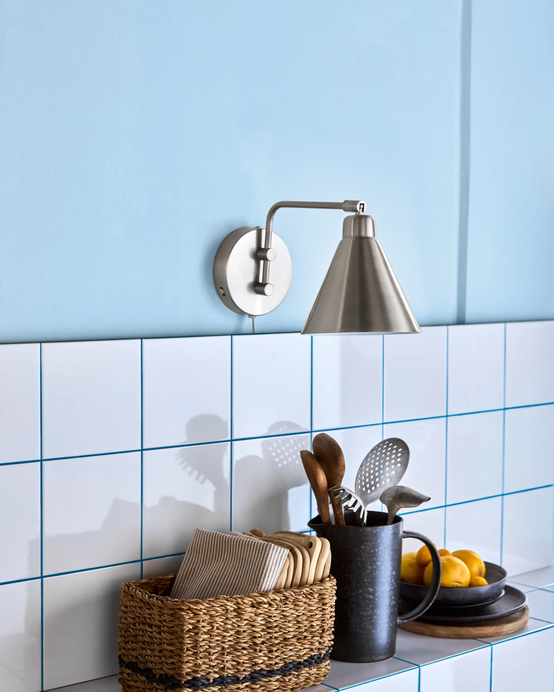 Lampa ścienna Game, szczotkowane srebro, Mały, 30 cm House Doctor