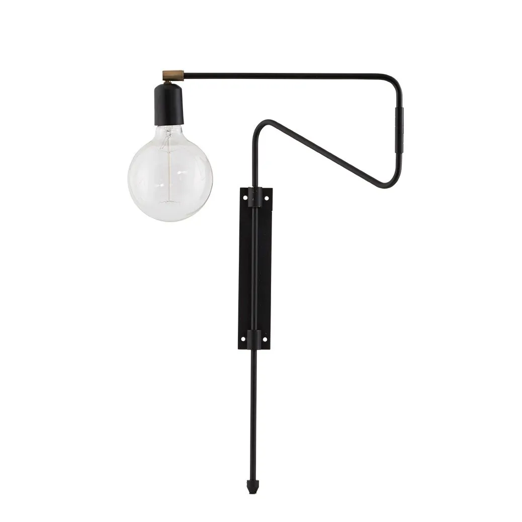 Lampa ścienna Swing czarna, mały, 35 cm House Doctor