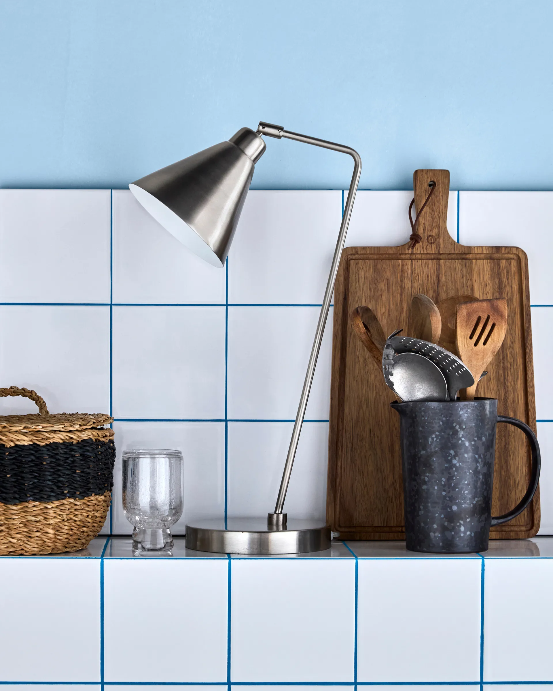 Lampa stołowa Game, Szczotkowane srebro House Doctor