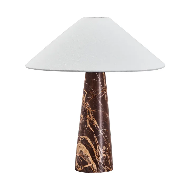 Lampa stołowa Soffi - Brązowy-Off-White, Ø42x44,5 cm - House Doctor