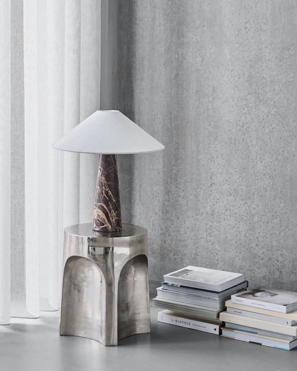 Lampa stołowa Soffi, Brązowy-Off-White, Ø42x44,5 cm House Doctor