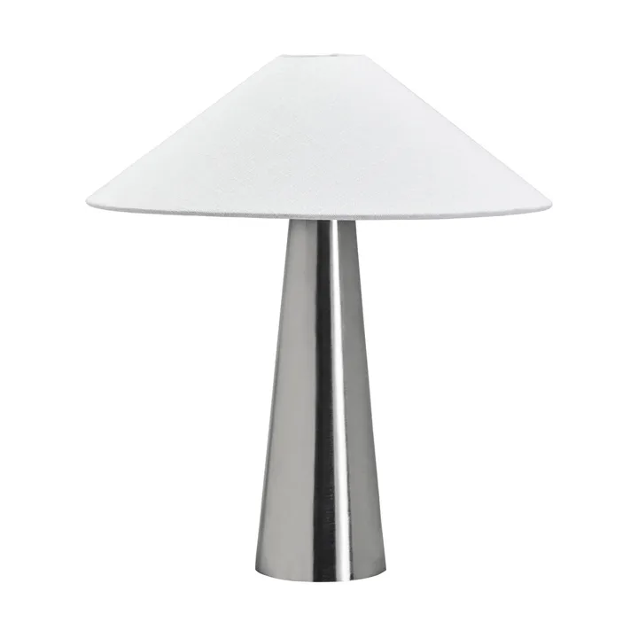 Lampa stołowa Soffi - Szczotkowane srebro-Off-White, Ø42x48 cm - House Doctor