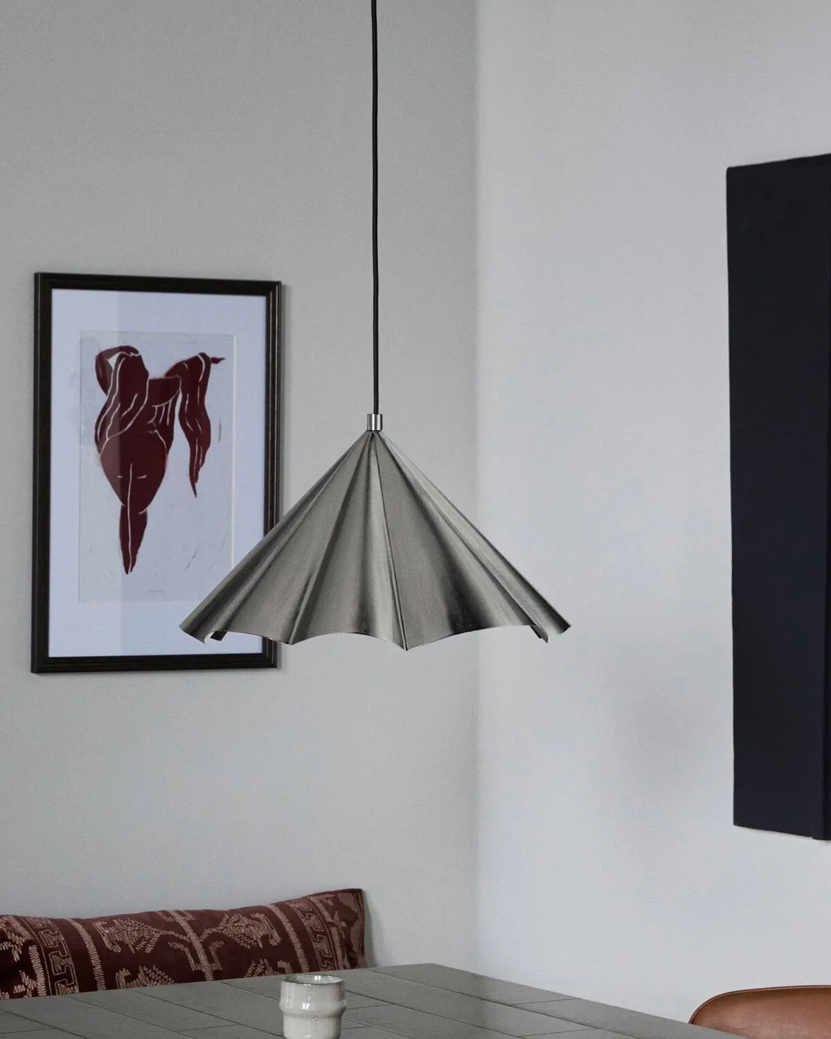Lampa wisząca Flola Ø50 cm, Szczotkowane w kolorze srebrnym House Doctor