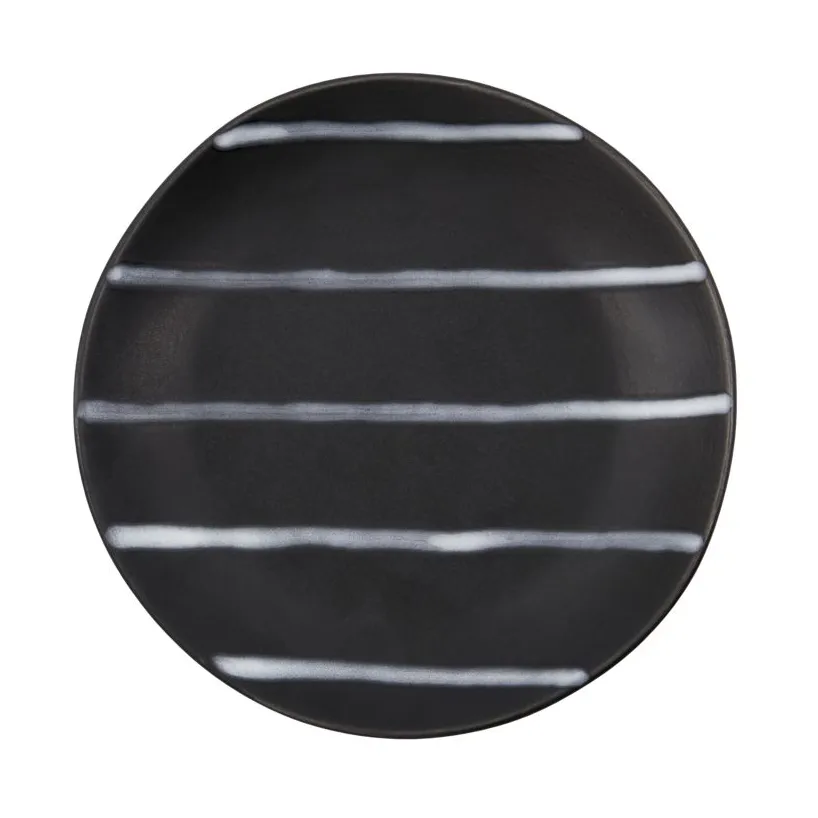 Line talerz Ø19,5 cm, Czarny-brązowy House Doctor