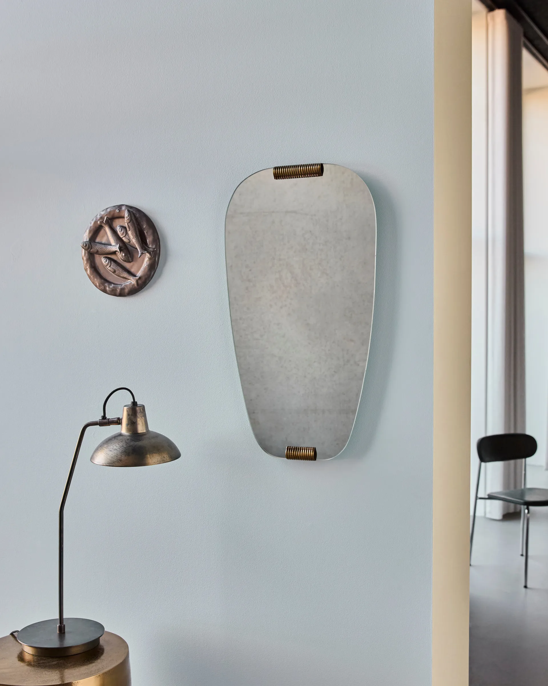 Lustro Clips 32x58 cm, Złocisty House Doctor