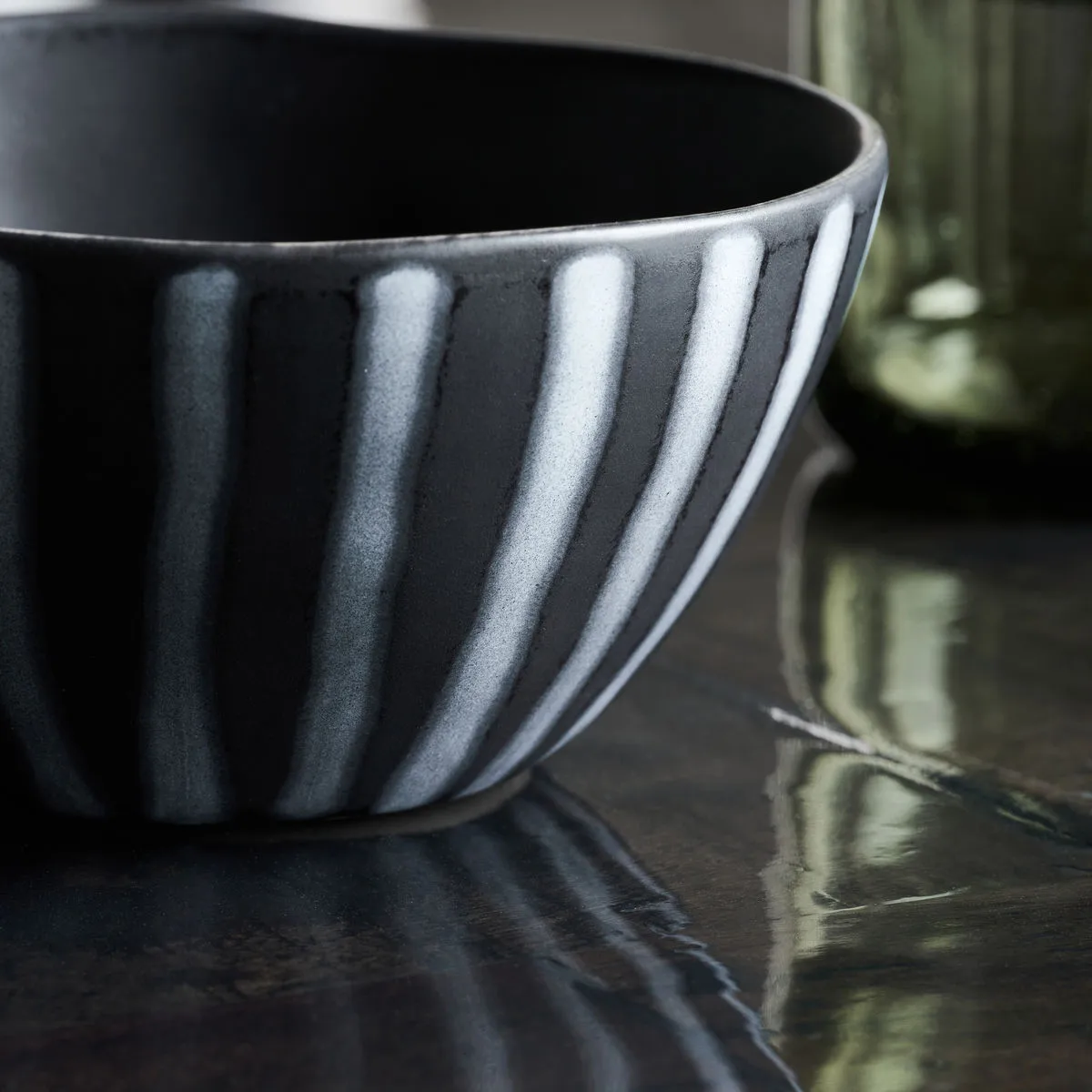 Miska Line Ø12 cm, Czarny-brązowy House Doctor