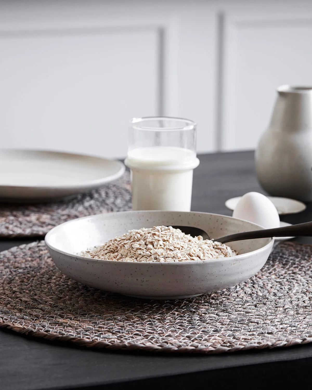 Miska Pion Ø19 cm, Szaro-biała House Doctor