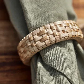 Obrączki na serwetki Kind Ø5 cm, 4 szt - Bambus - House Doctor