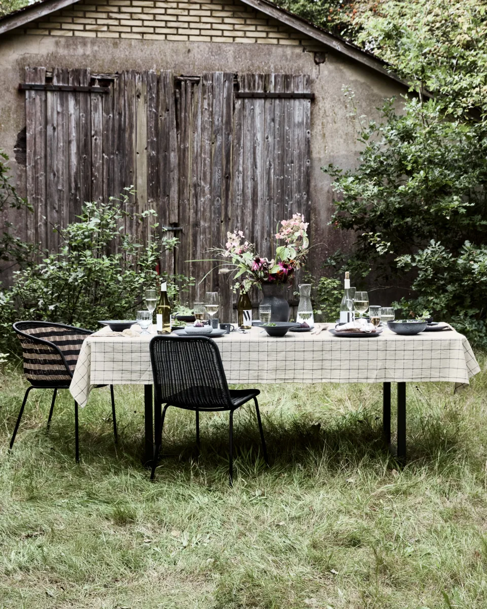 Obrus Join 150x260 cm, Czarny-off white House Doctor