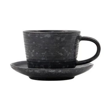 Pion filiżanka ze spodkiem 230 ml - Czarny-brązowy - House Doctor