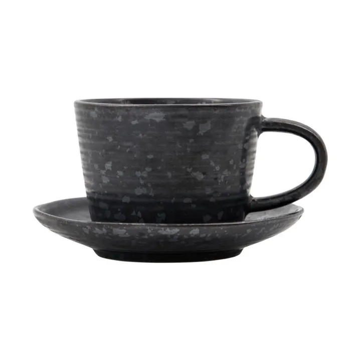 Pion filiżanka ze spodkiem 230 ml - Czarny-brązowy - House Doctor