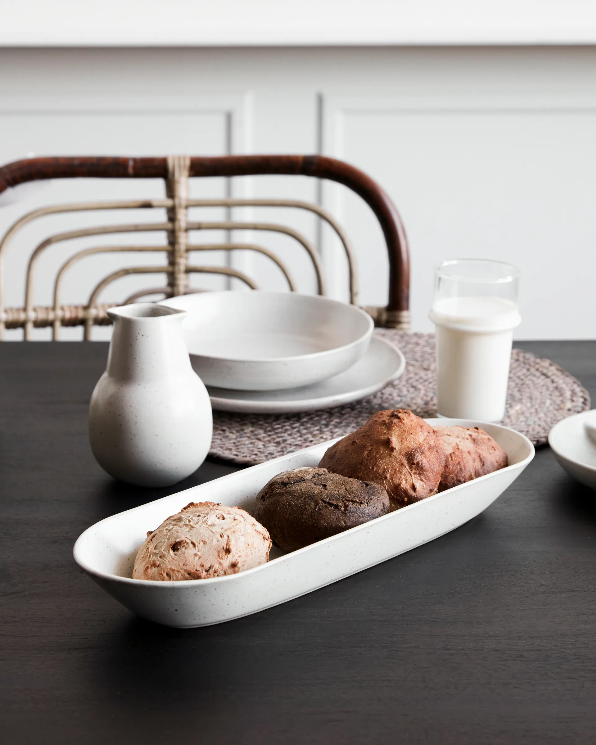 Półmisek do serwowania Pion 12x35 cm, Szaro-biały House Doctor