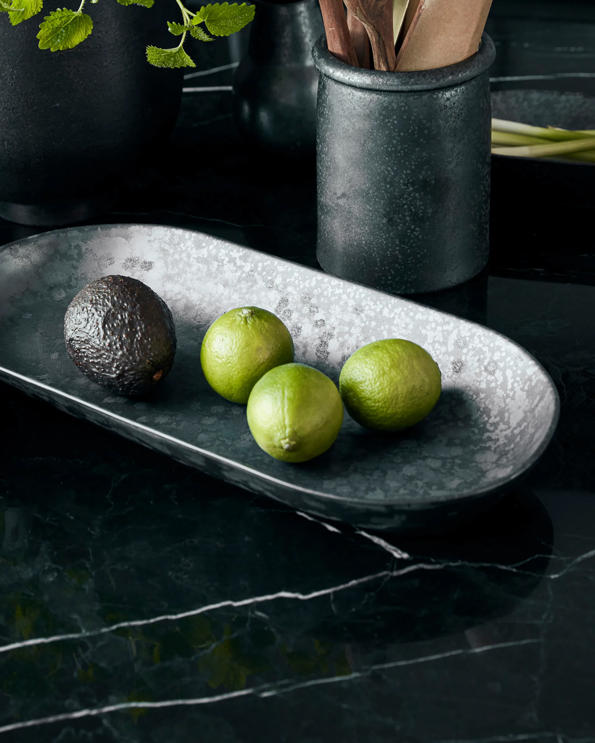 Półmisek do serwowania Pion 19x38 cm, Czarno-brązowy House Doctor