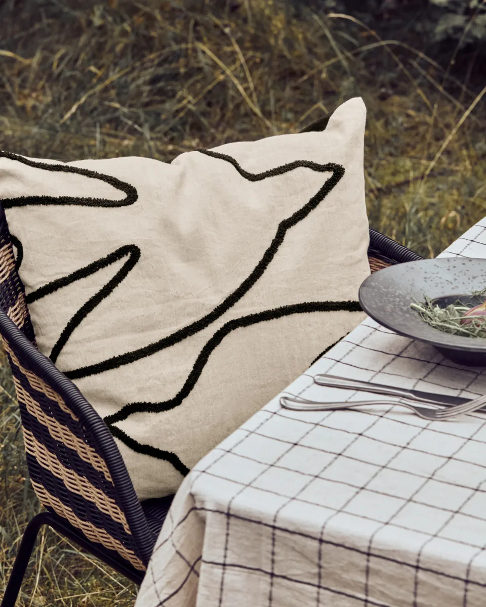 Poszewka na poduszkę Fly 50x50 cm, Czarny-off white House Doctor