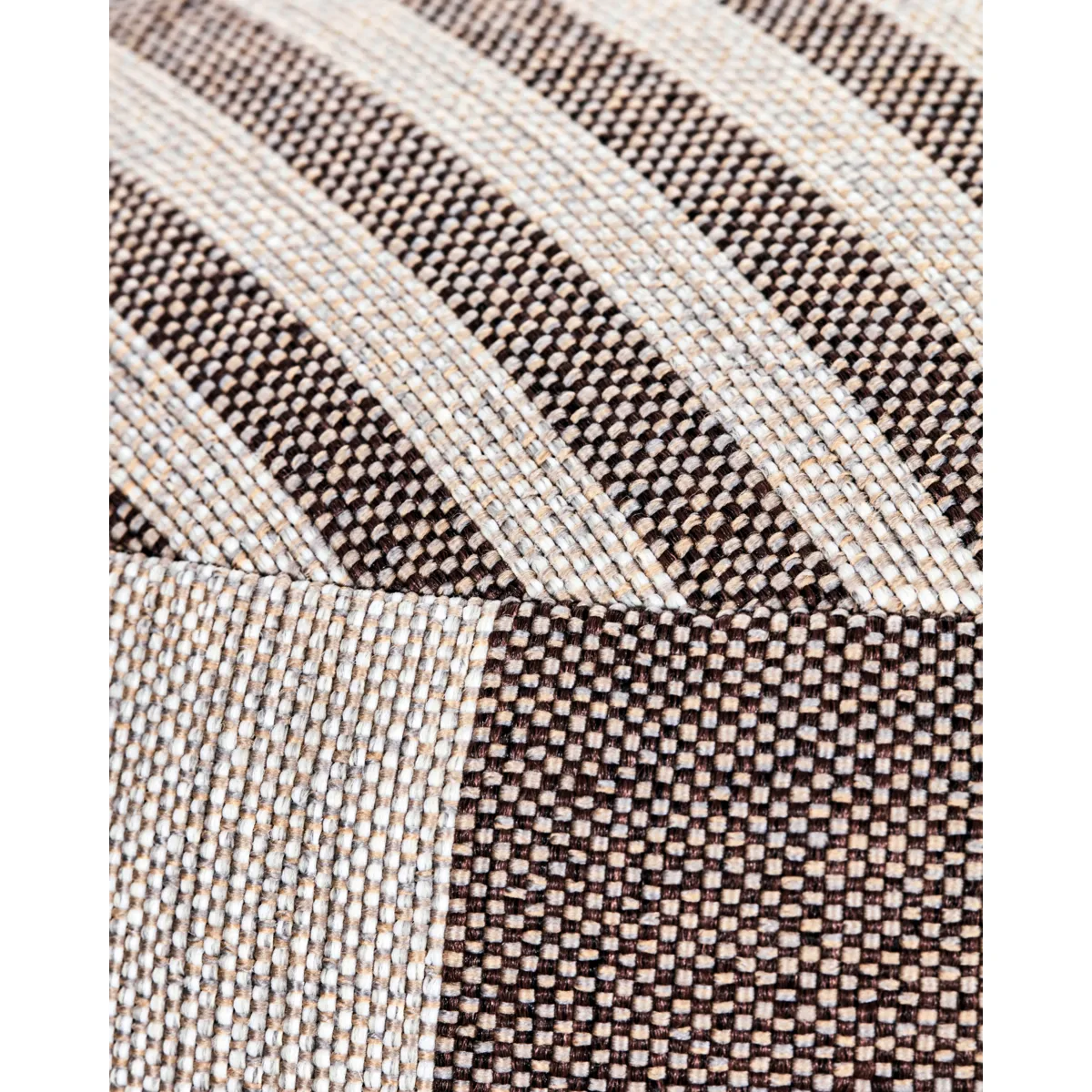 Puf Alfo Ø60x40 cm, Brązowo-biały House Doctor