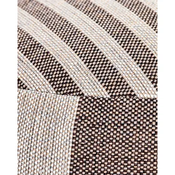 Puf Alfo Ø60x40 cm - Brązowo-biały - House Doctor