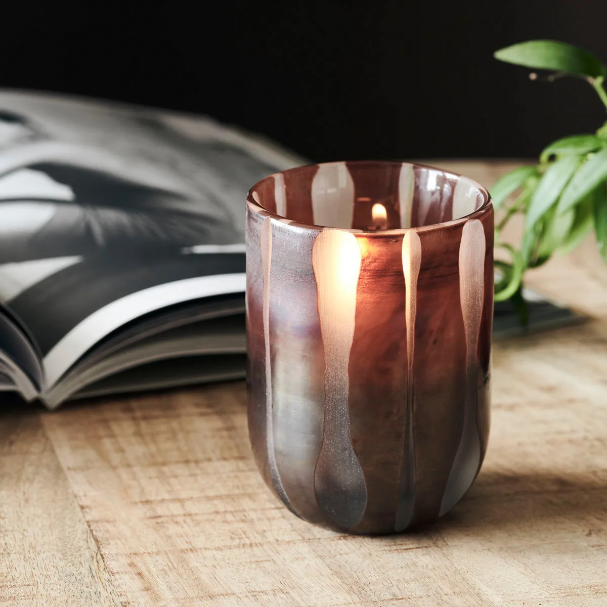 Stojak na tea light Bai 10,5 cm, Brązowy House Doctor