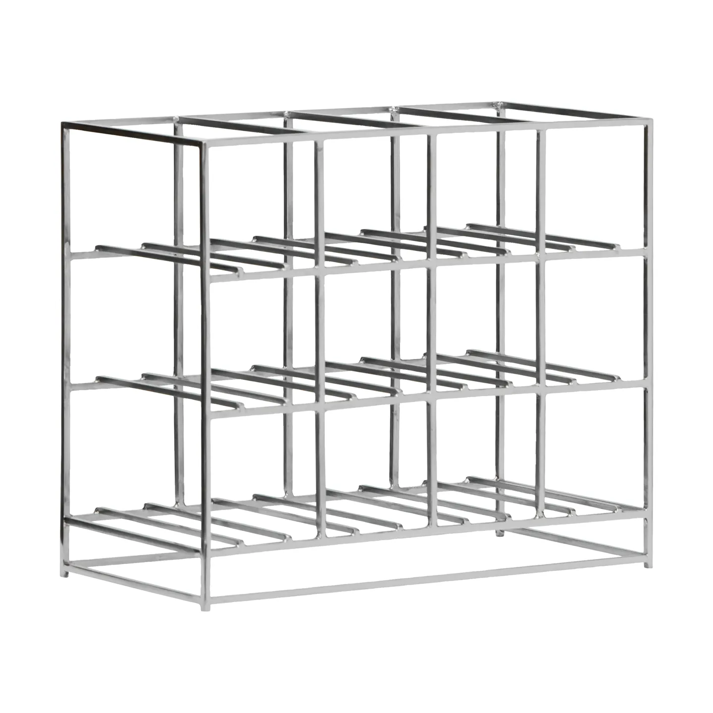 Stojak na wino House Doctor, 12 butelek 41x35 cm, Srebrne wykończenie House Doctor