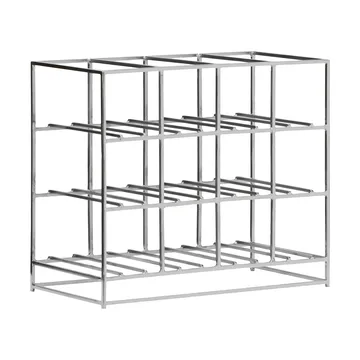 Stojak na wino House Doctor, 12 butelek 41x35 cm - Srebrne wykończenie - House Doctor