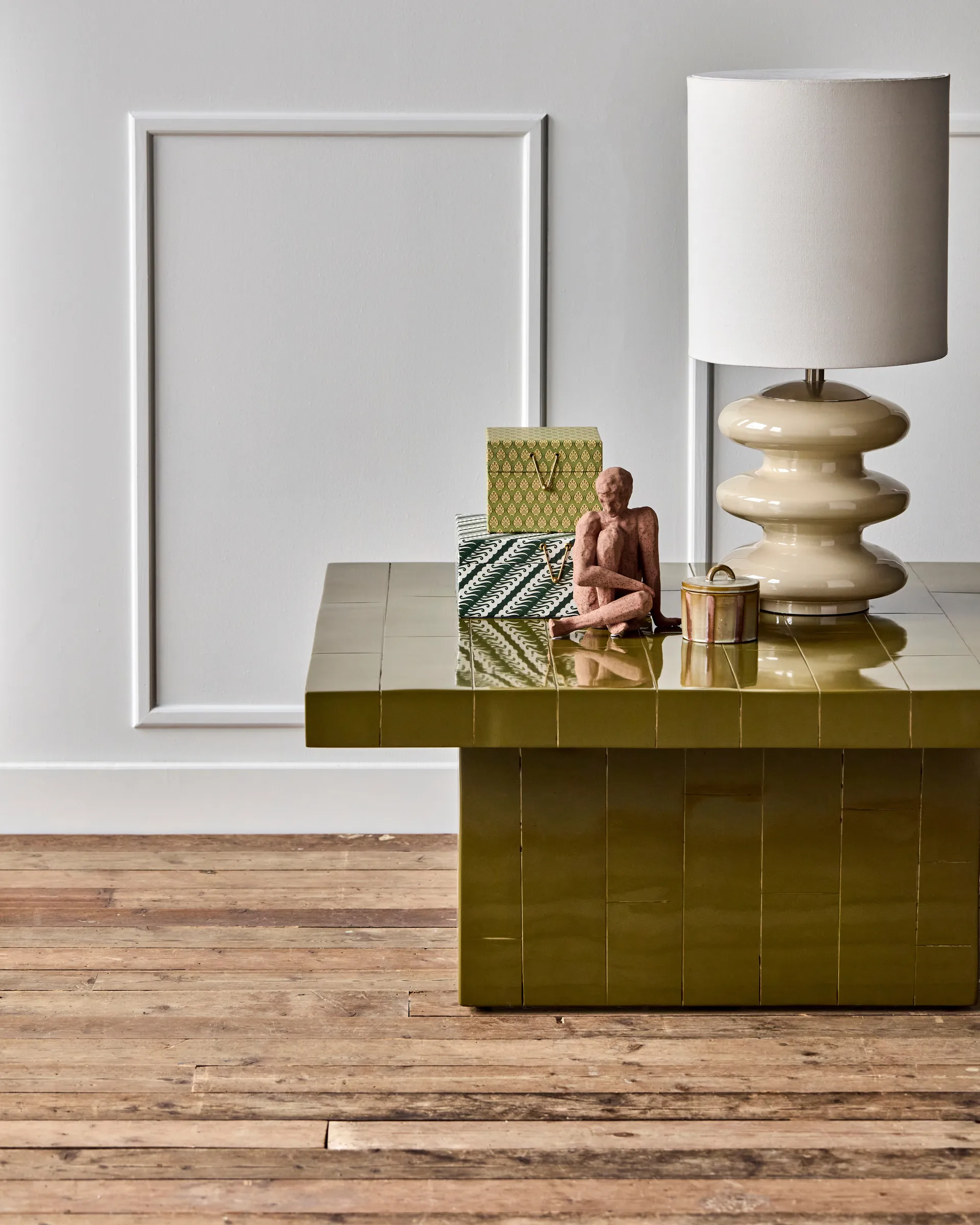 Stolik kawowy Brick 100x100x44 cm, Zielony House Doctor