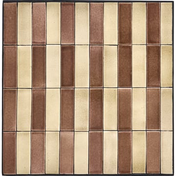 Stolik Stripe café 62x62 cm - Dusty rose-beige - House Doctor