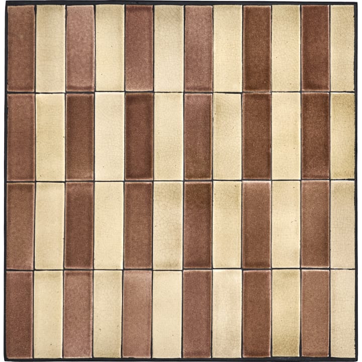 Stolik Stripe café 62x62 cm, Dusty rose-beige House Doctor