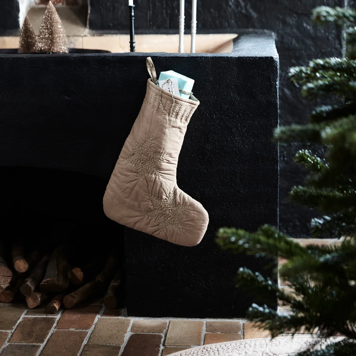 Świąteczna skarpeta Tradition, Szary House Doctor