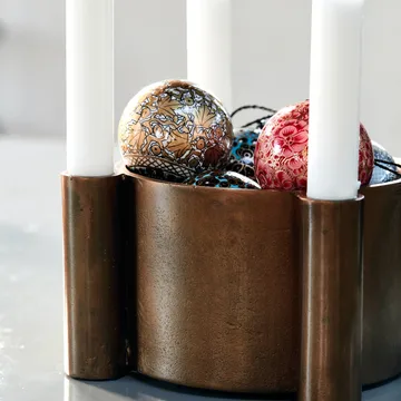 Świecznik adwentowy Four - Mosiądz postarzany - House Doctor