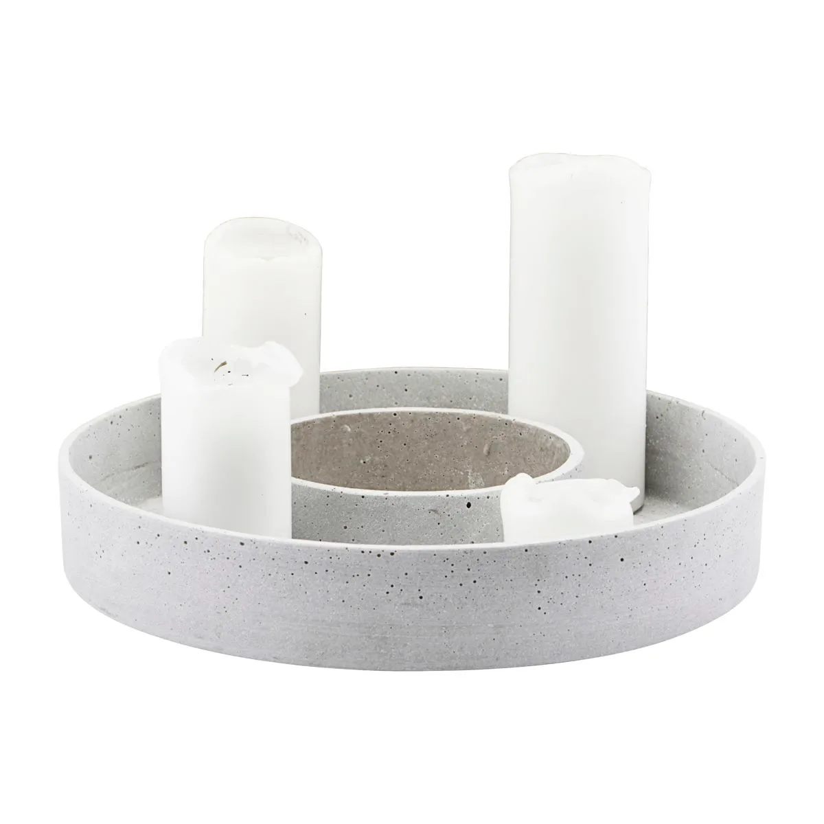 Świecznik adwentowy  The Ring na świece blokowe, Beton House Doctor