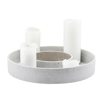 Świecznik adwentowy  The Ring na świece blokowe - Beton - House Doctor